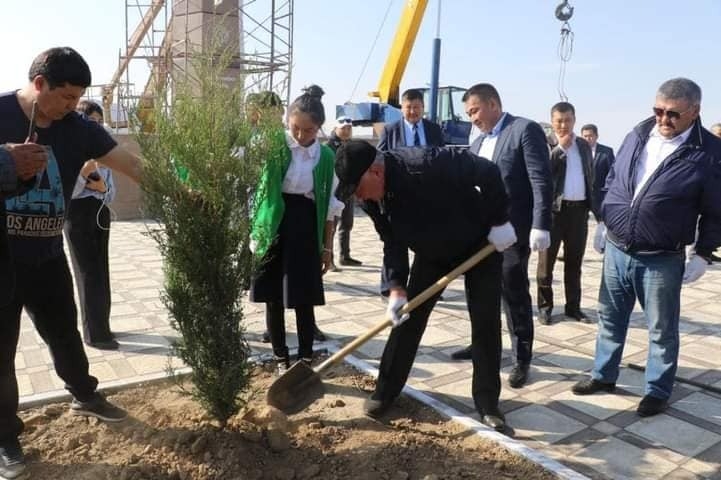 ТҮРКІСТАН: РЕСПУБЛИКА КҮНІНЕ ОРАЙ 300 ТҮП ШЫРША АҒАШЫ ОТЫРҒЫЗЫЛДЫ